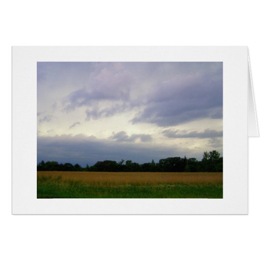 Stormy skies bad weather approaching farm fields cards (Front Horizontal)
