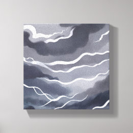 Stormy Skies | Dark Watercolor Canvas Print
