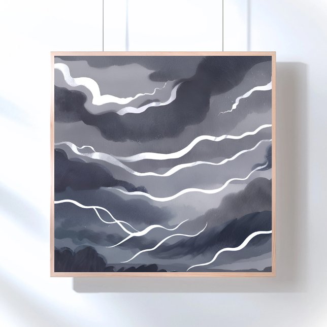 Stormy Skies | Dark Watercolor Poster (Creator Uploaded)