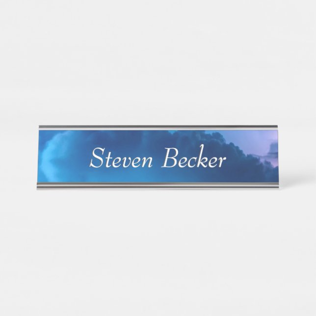 Stormy Skies Desk Name Plate (Front)