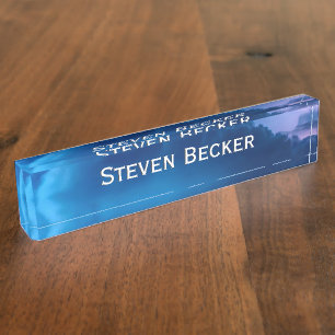 Stormy Skies Desk Name Plate