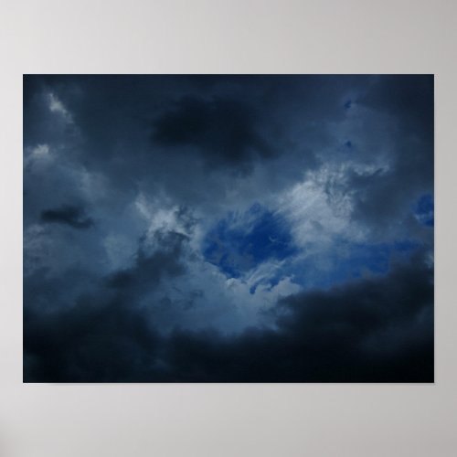 Stormy Skies with Clouds Poster