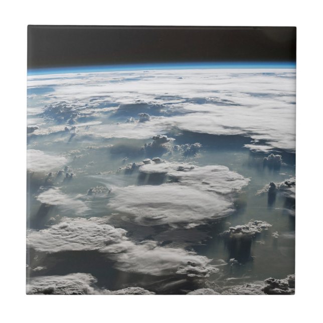 Stormy Sky Above The Amazon Ceramic Tile (Front)