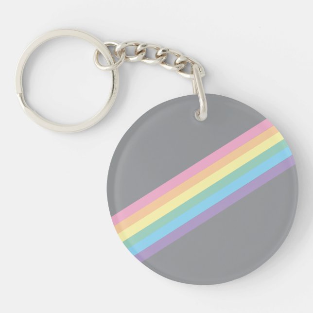 Stormy Sky & Rainbow Keychain  (Front)