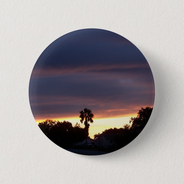 stormy sky sunset button (Front)