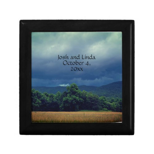 Stormy Smoky Mountains Cades Cove Wedding Napkins  Gift Box