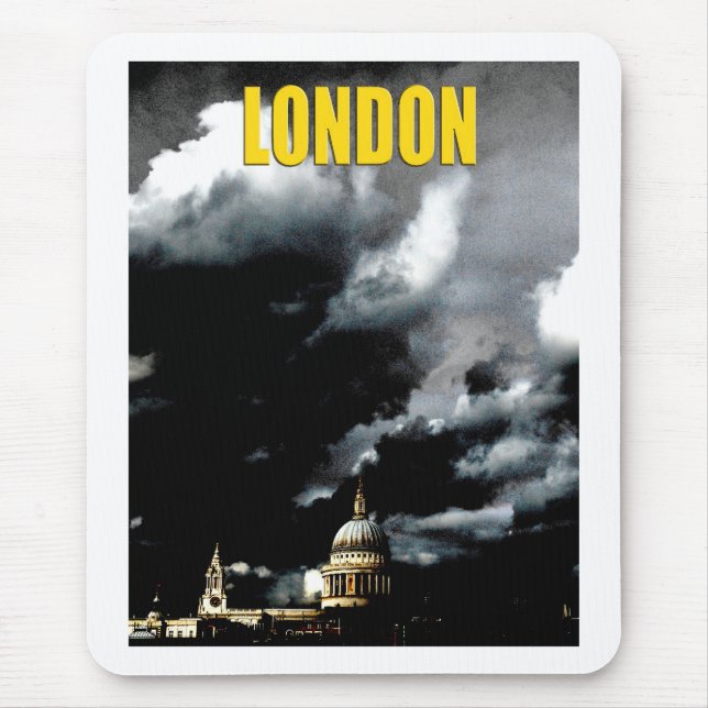Stormy St Paul's Cathedral Mouse Pad (Front)