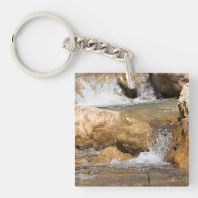Stormy stream in spring keychain (Front)