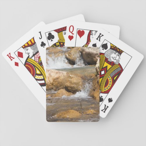 Stormy stream in spring playing cards