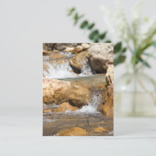 Stormy stream in spring postcard