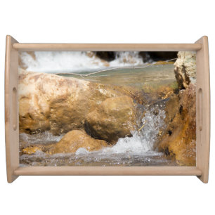 Stormy stream in spring serving tray