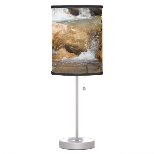 Stormy stream in spring table lamp
