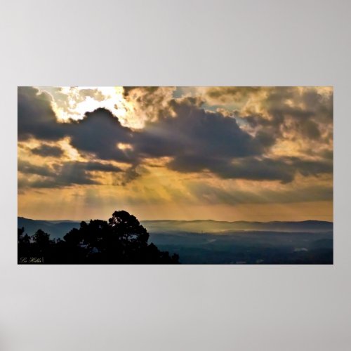 Stormy Sunrise Across Ouachita Mountains Poster