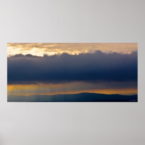 Stormy Sunrise Over The Ouachita Mountains Poster