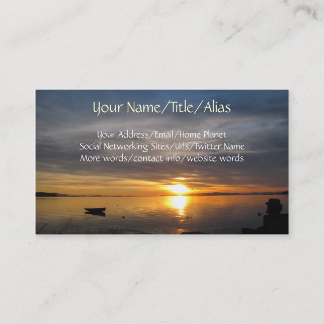 Stormy Sunset Business Card (Front)