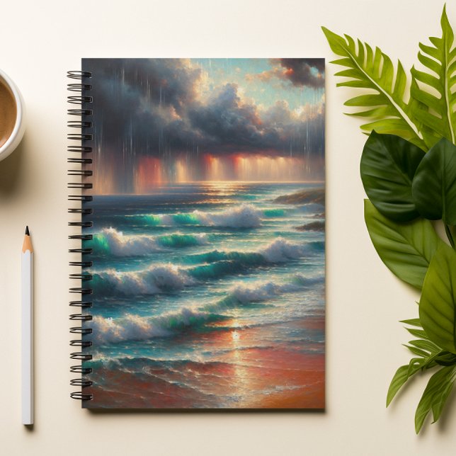Stormy Sunset Ocean Waves Art Notebook (Creator Uploaded)
