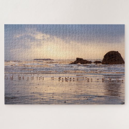 Stormy Sunset on the Washington Coast Jigsaw Puzzle