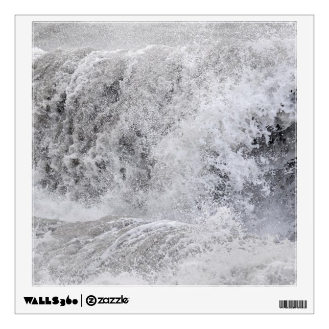 Stormy Wave Crashing Wall Decal (Front)