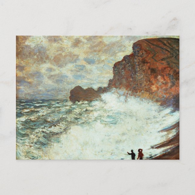 Stormy Weather a Etretat, Rough Sea - Claude Monet Postcard (Front)