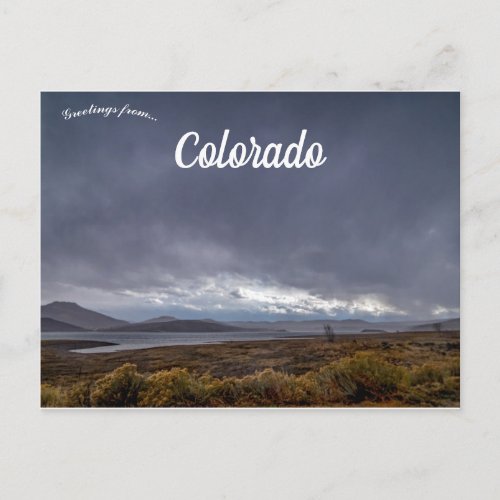 Stormy Weather at the Blue Mesa Reservoir Colorado Postcard