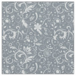 Stormy Weather blue Floral Swirls Fabric