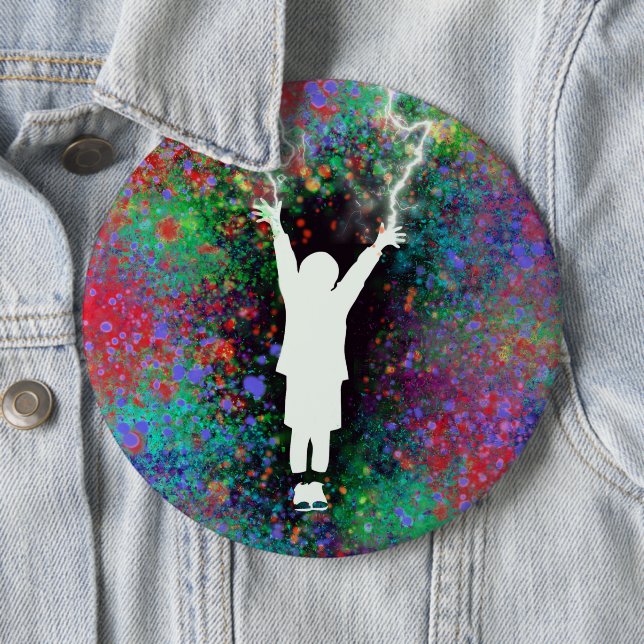 Stormy Weather Pinback Button (In Situ)