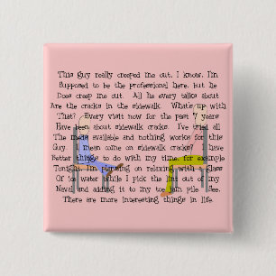 Story Art Creepy Sidewalk Crack Guy Button