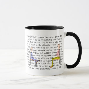 Story Art Creepy Sidewalk Crack Guy Mug