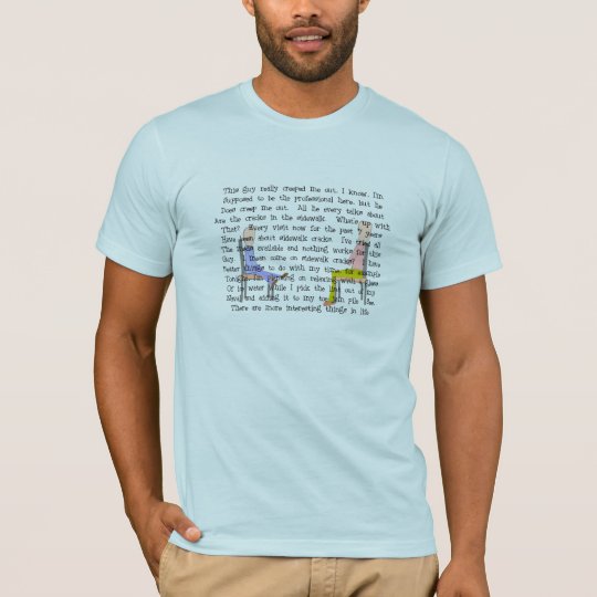 Story Art Creepy Sidewalk Crack Guy T-Shirt