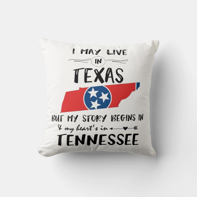 Story begins in Tn Throw Pillow (Front)