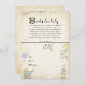 Story Book Baby Shower Book Plate Card (Front/Back)