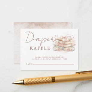 Story book Baby Shower Diaper Raffle Enclosure Card