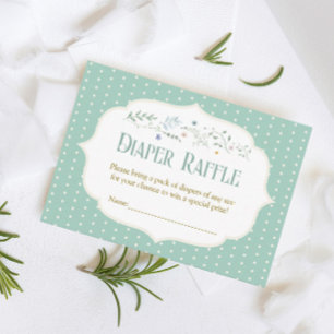 Story Book Baby Shower Diaper Raffle Tickets Enclosure Card
