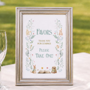 Story Book Baby Shower Favor Poster
