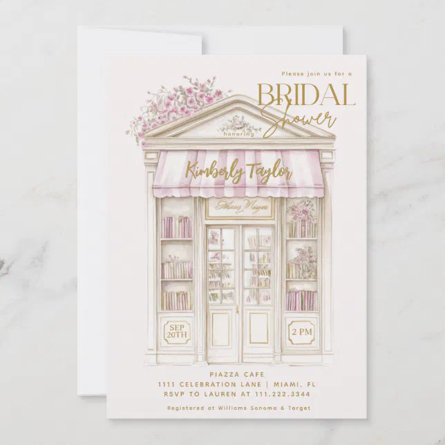 Story Book Bookstore Library Bridal Shower Invitation | Zazzle