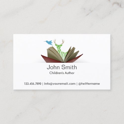 Story Book Children's Author Business Card
