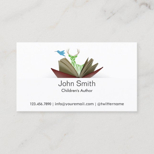 Story Book Children's Author Business Card (Front)