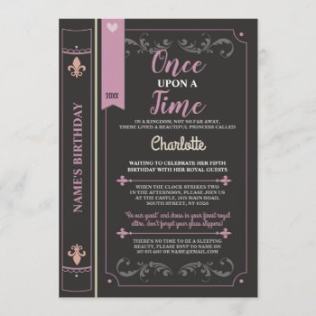 Story Book Cover Fairytale Princess Birthday Party Invitation by WOWWOWMEOW at Zazzle