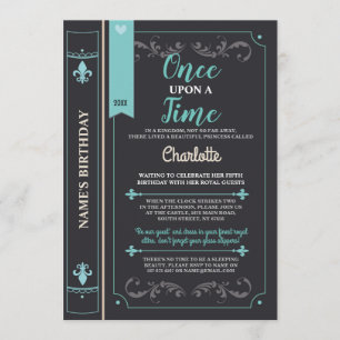Story Book Cover Fairytale Princess Birthday Party Invitation