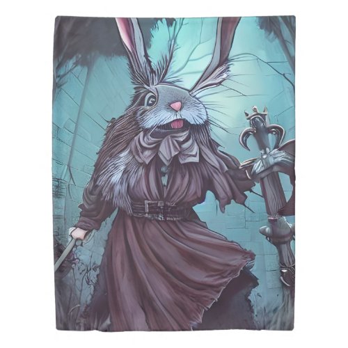 Story Book Gothic Whimsical Rabbit Duvet Cover