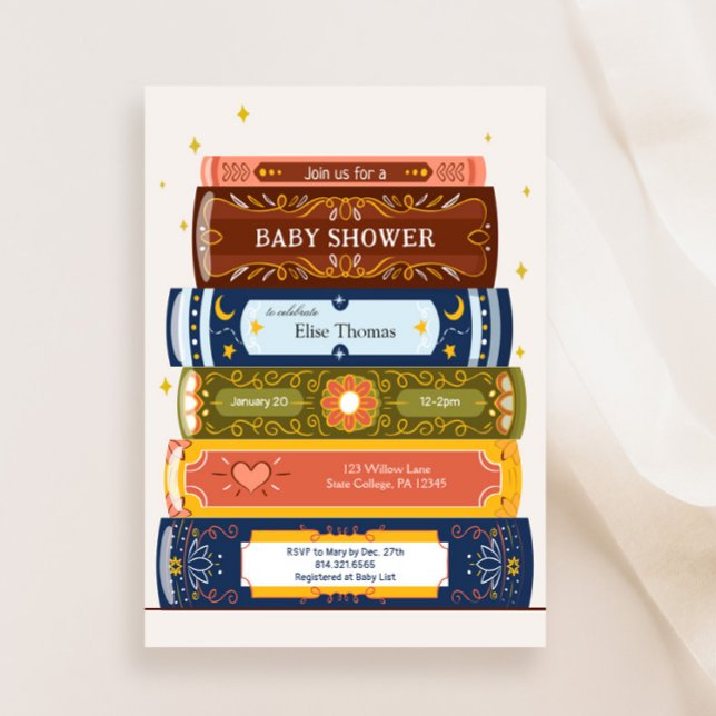 Story Book Library The Next Chapter Baby Shower Invitation (Creator Uploaded)