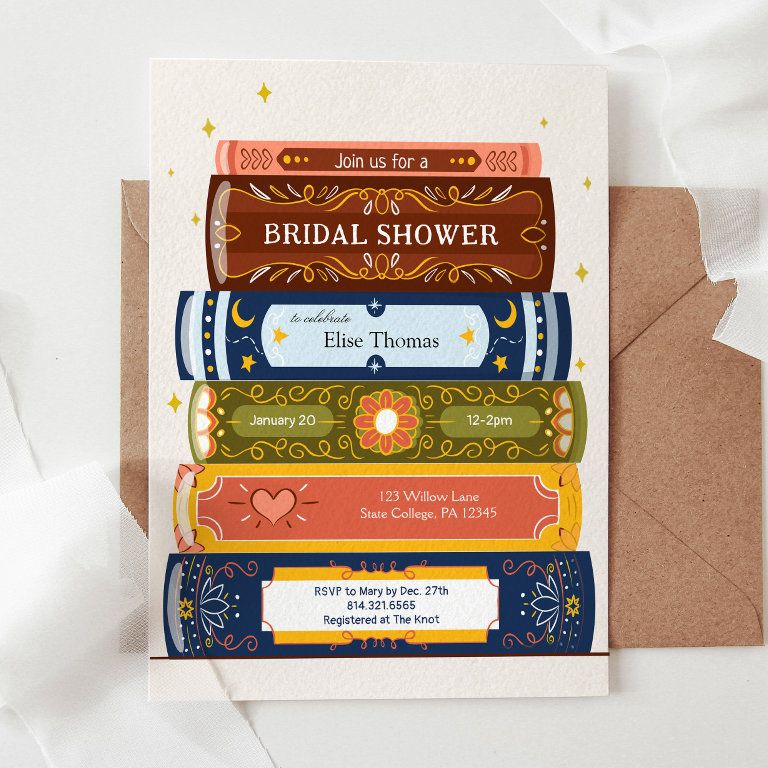 Story Book Library The Next Chapter Bridal Shower                    Invitation
