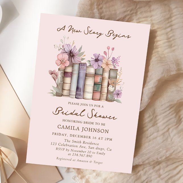 Story Book New Chapter Bridal Shower Invitation (Creator Uploaded)