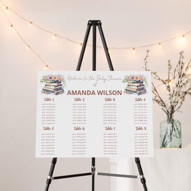 Story Books Baby Shower Seating Chart Foam Board (In Situ (Stand))