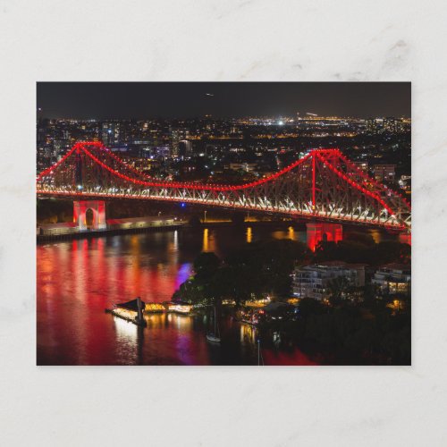 Story bridge  Brisbane city skyline Australia Postcard