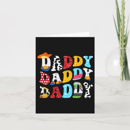 Story Daddy Toy Boy Story Dad Fathers Day Tee For  Card
