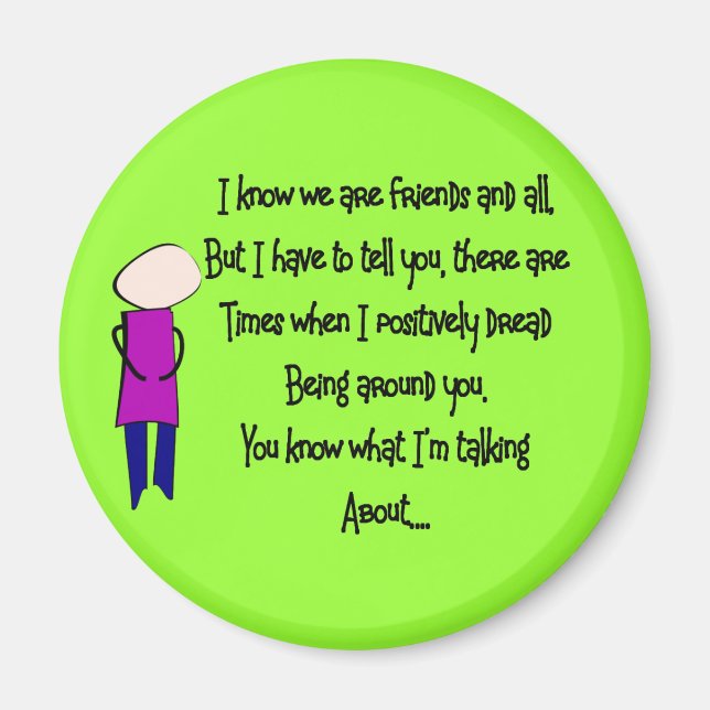 Story Folks "Sometimes I don't Like You" Magnet (Front)
