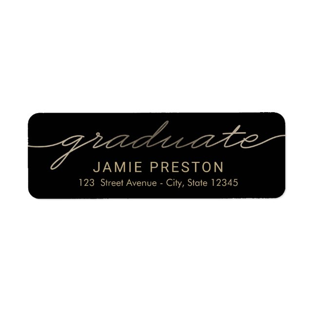 Story Grid EDITABLE COLOR Graduation Address Label (Front)