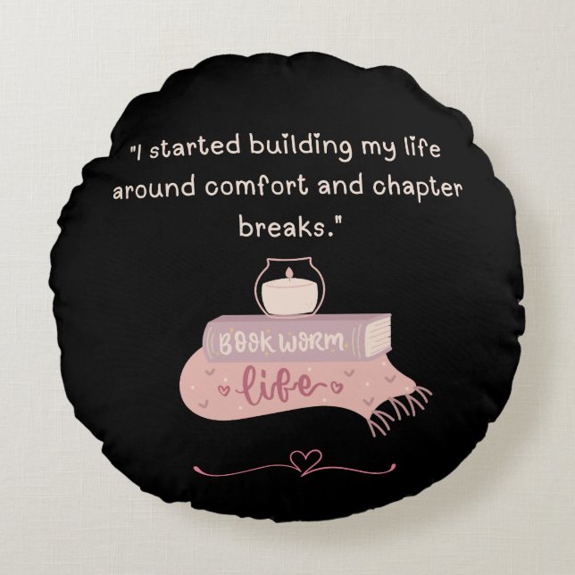 Story Lover Cozy Round Pillow (Front)