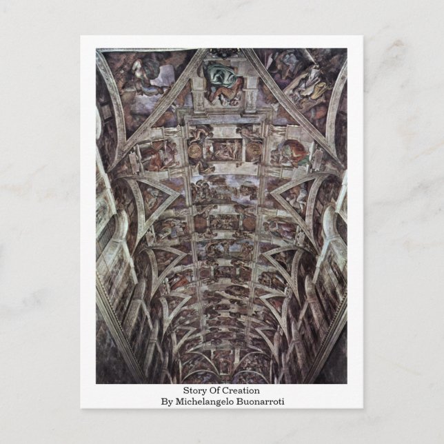 Story Of Creation In Sistine Chapel By Postcard (Front)